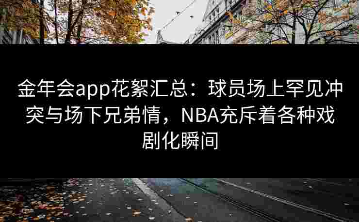 金年会app花絮汇总：球员场上罕见冲突与场下兄弟情，NBA充斥着各种戏剧化瞬间